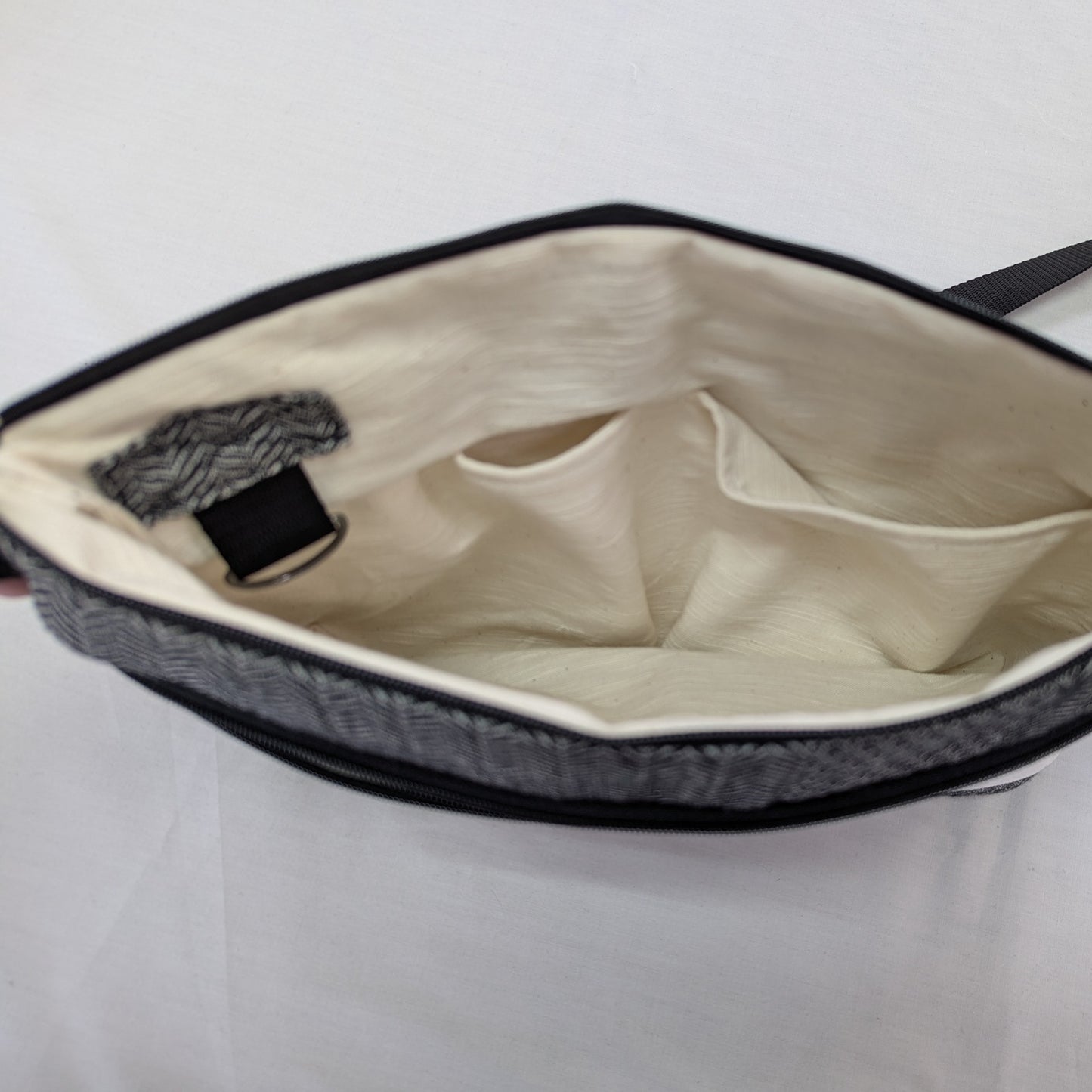 <OSOCU> 知多木綿 パッチワーク サコッシュ バッグ No.003