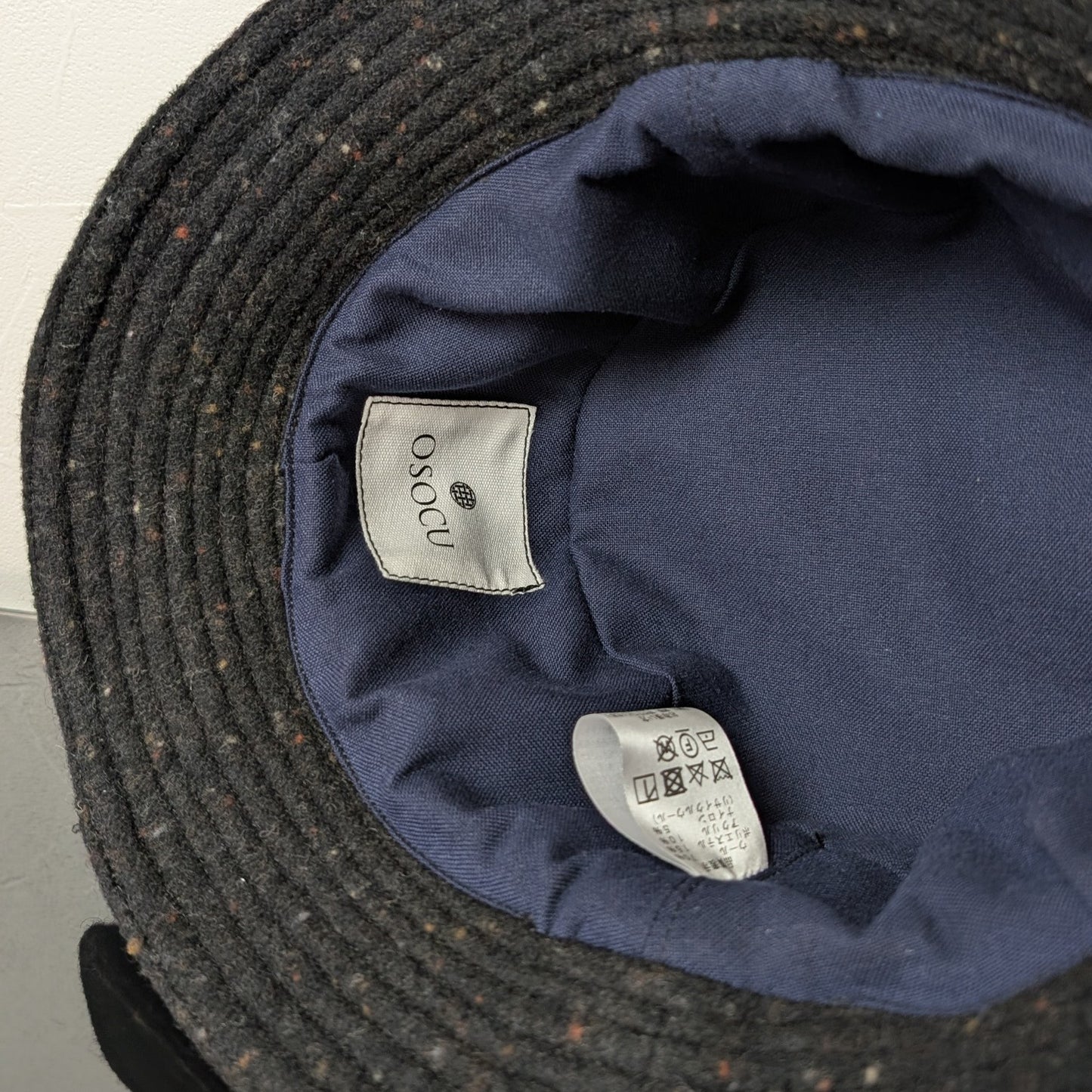 尾州ウール 毛七ブランケット バゲットハット 再生羊毛(リサイクルウール)