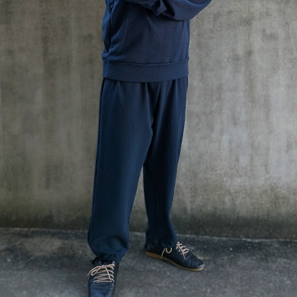 <OSOCU> 国産吊り編み30/8生地のスウェットパンツ ホワイト