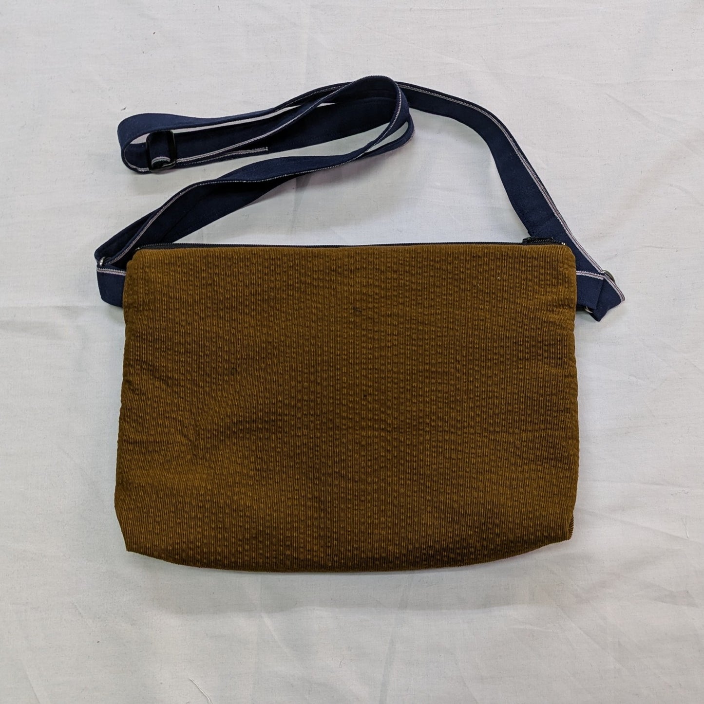 コーデュロイ生地 パッチワーク サコッシュ バッグ .002