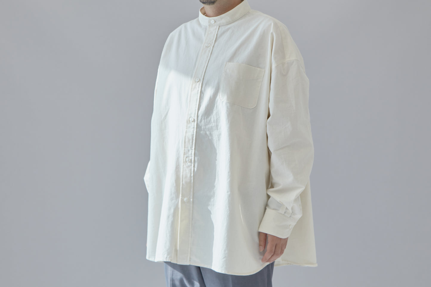<OSOCU> 知多木綿 無漂白無染色 ビッグシルエットシャツ
