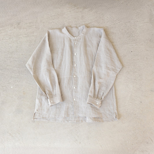 <限定生産>遠州織物 ヨーロッパリネン100％ 直線シャツ
