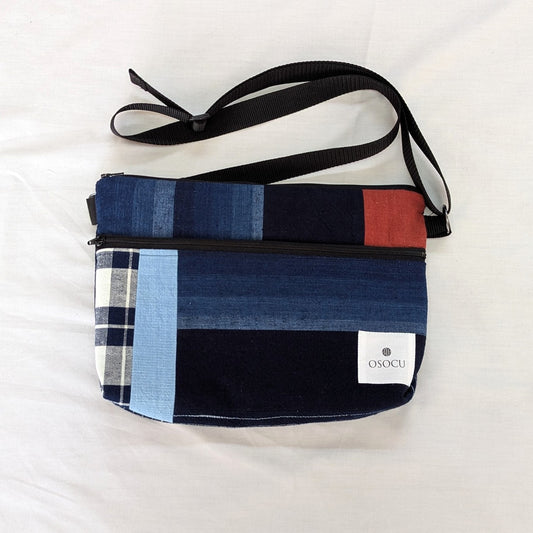 <OSOCU> 備後節織 パッチワーク サコッシュ バッグ