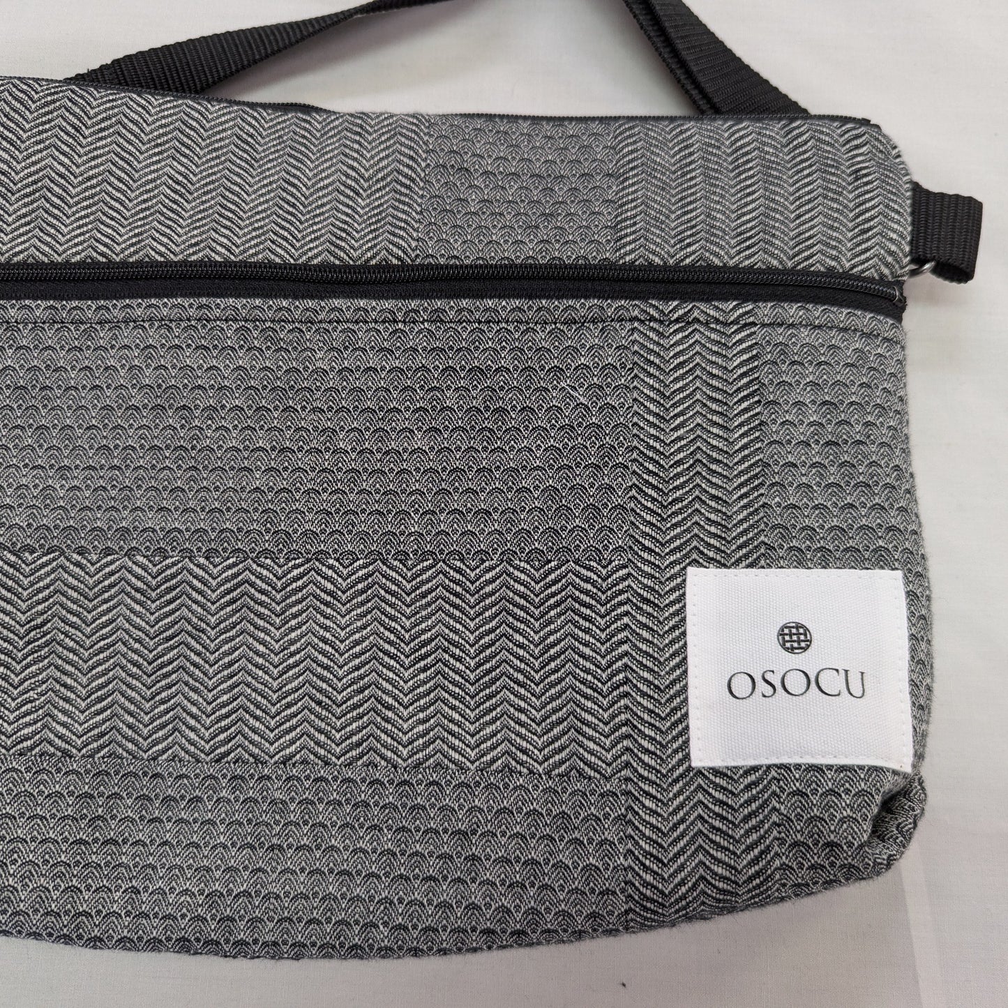 <OSOCU> 知多木綿 パッチワーク サコッシュ バッグ No.003