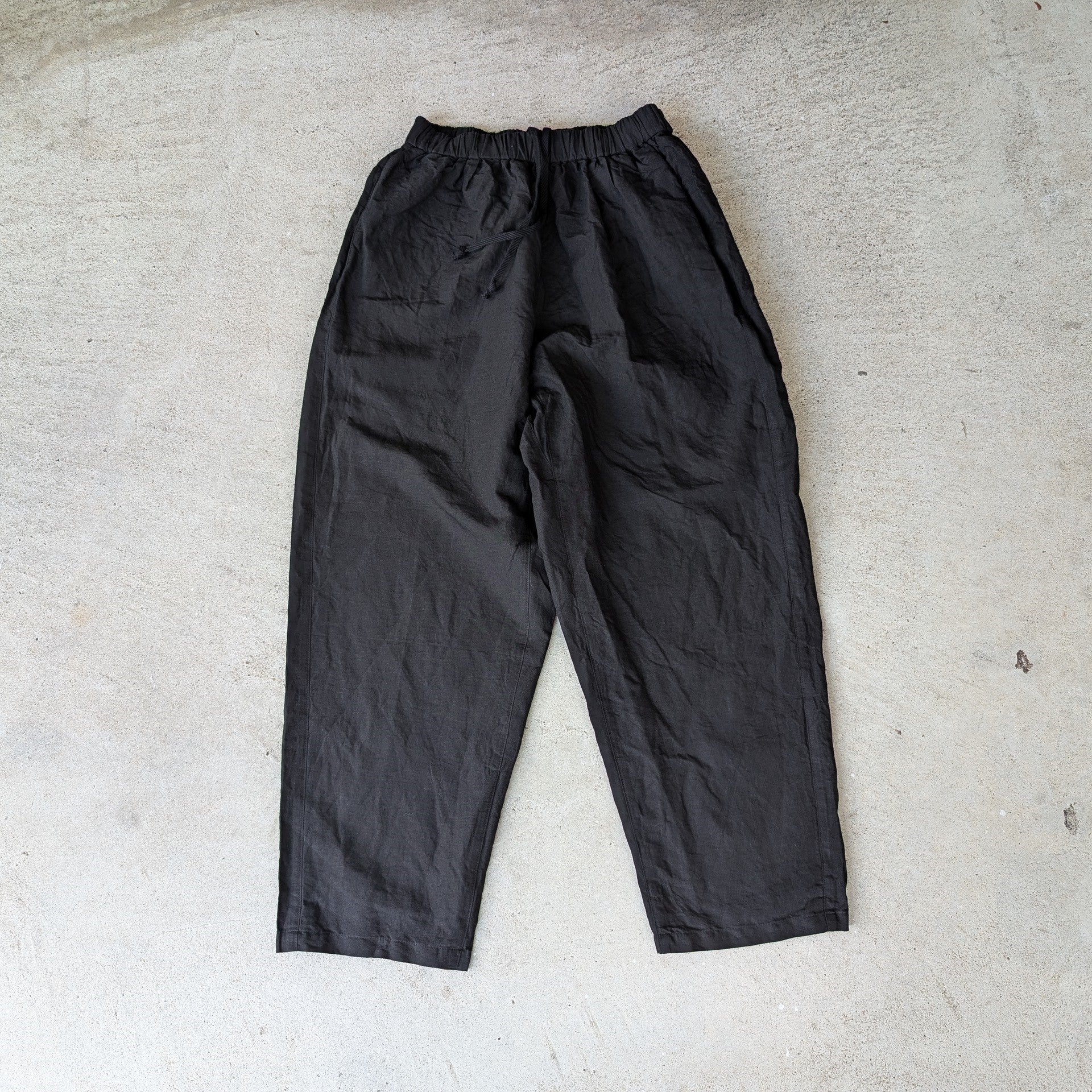 ＜OSOCU＞知多木綿 別注ヘンプコットン 黒染め バルーンパンツ 名古屋黒紋付染 hemp cotton balloon pants