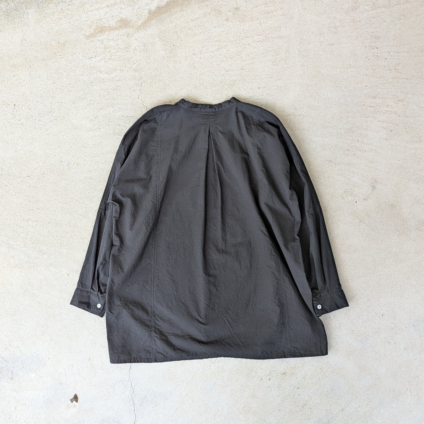 知多木綿  直線シャツ 名古屋黒紋付染