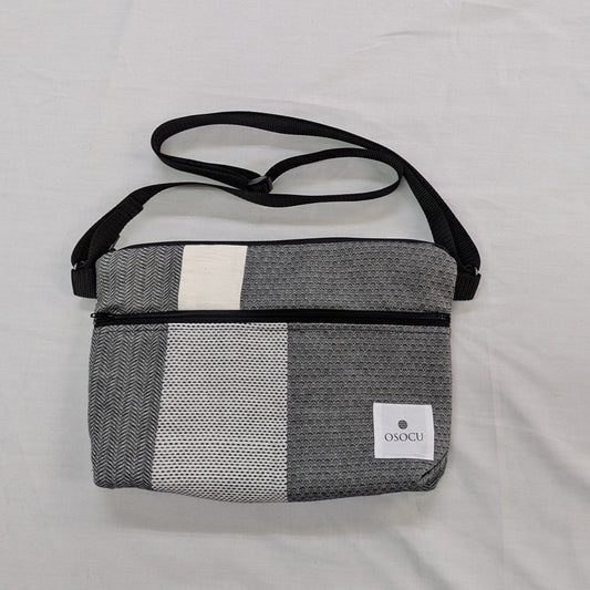 <OSOCU> 知多木綿 パッチワーク サコッシュ バッグ No.005