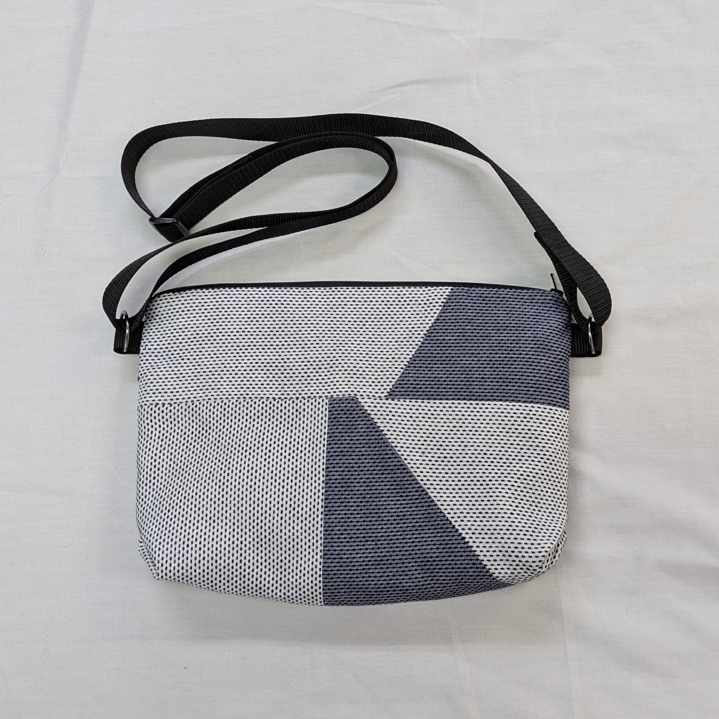 <OSOCU> 知多木綿 パッチワーク サコッシュ バッグ No.006