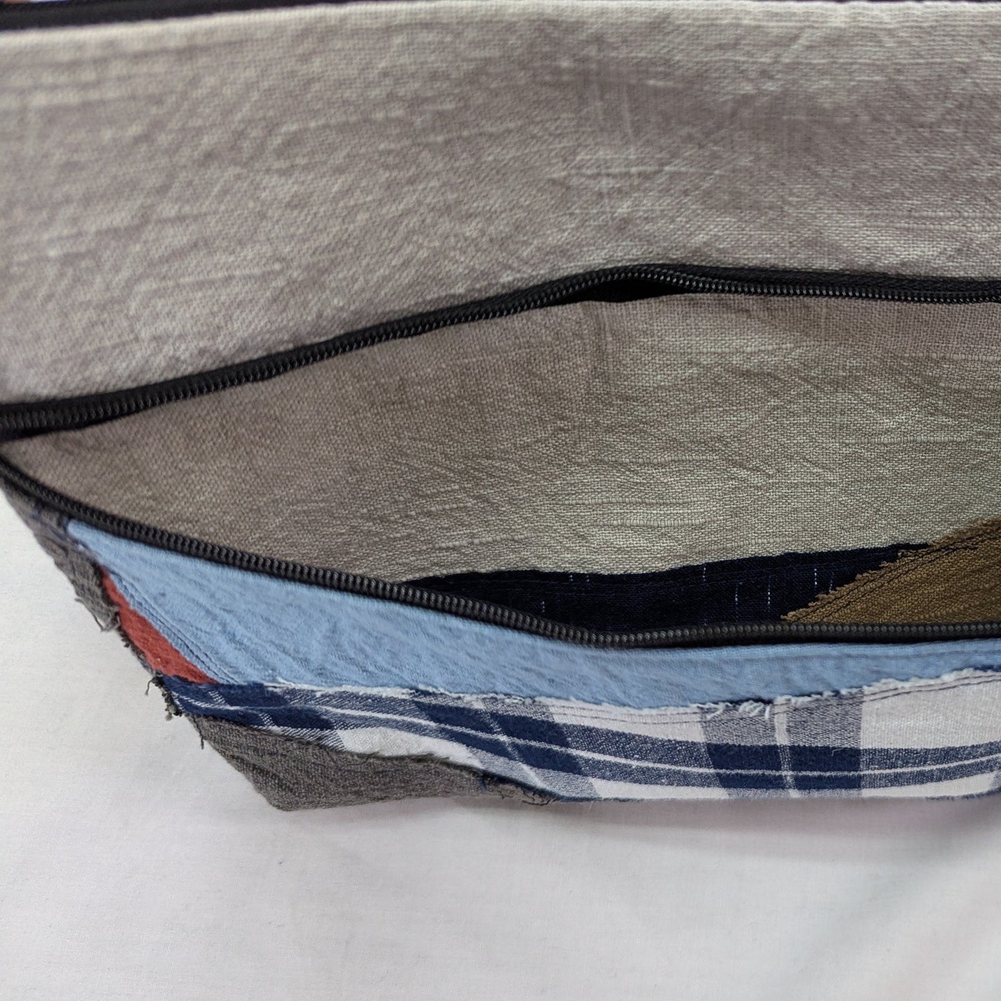 <OSOCU> 備後節織 パッチワーク サコッシュ バッグ No.007