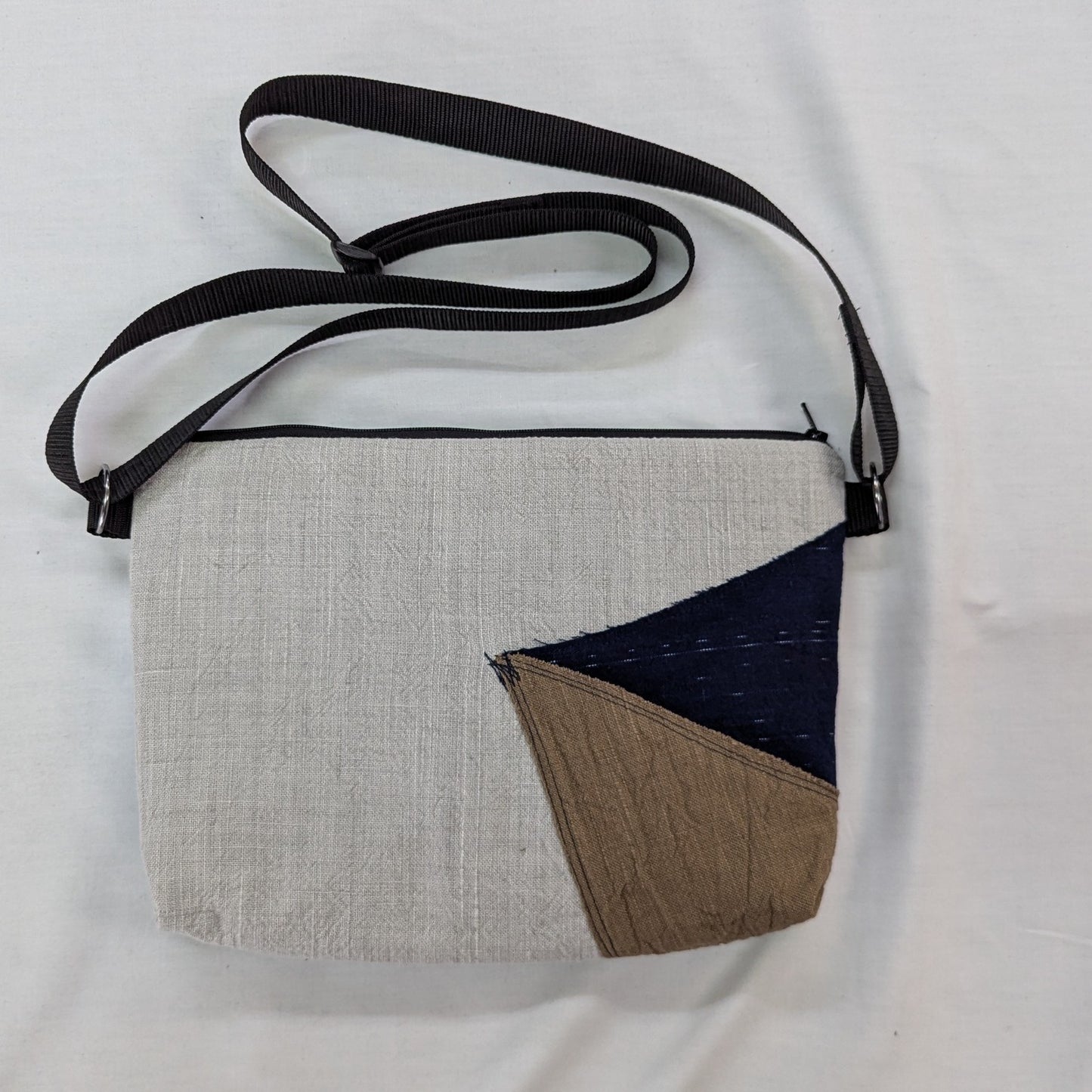 <OSOCU> 備後節織 パッチワーク サコッシュ バッグ No.007