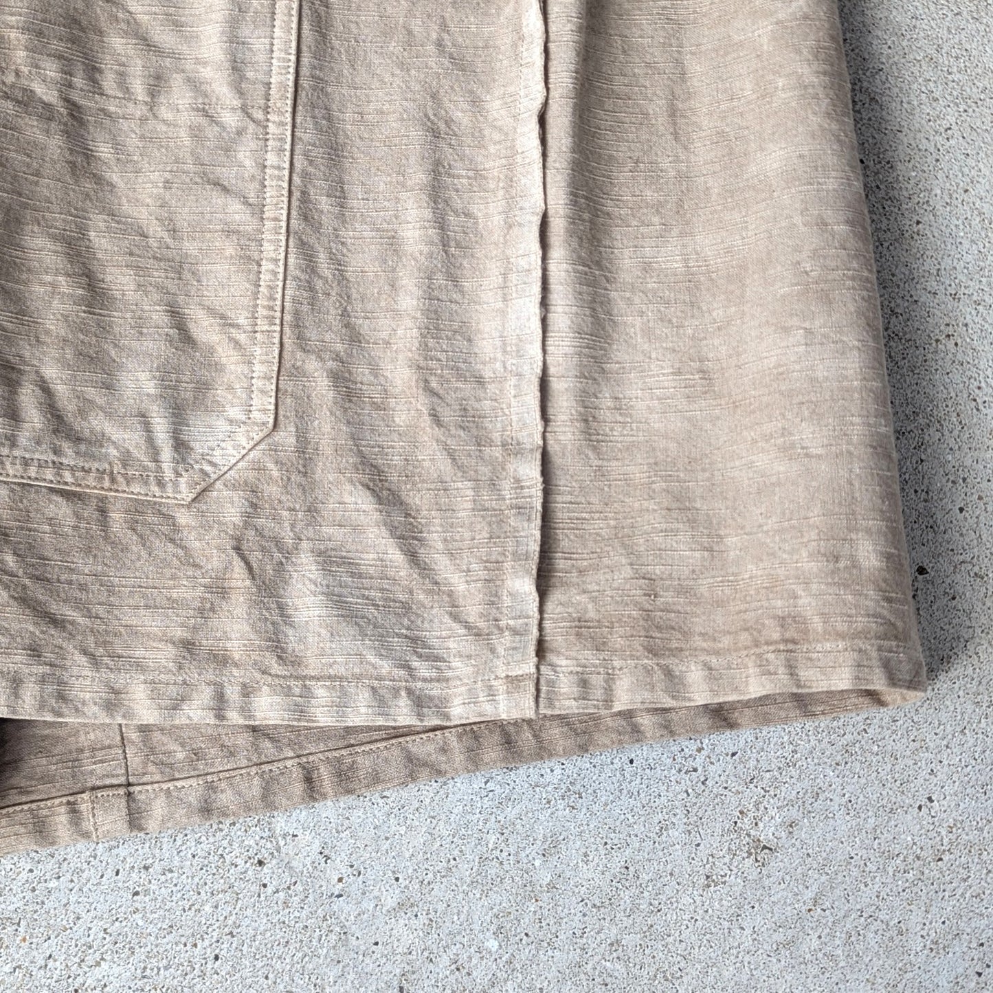 <OSOCU> 知多木綿 オープンカラーシャツジャケット カバーオール いなべ市の黒土染め