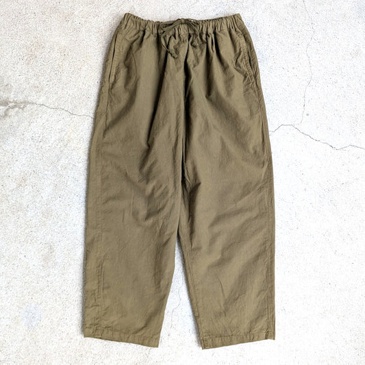 <訳あり> 天竺木綿 バルーンパンツ イレギュラーサイズ 路考茶 股下短め