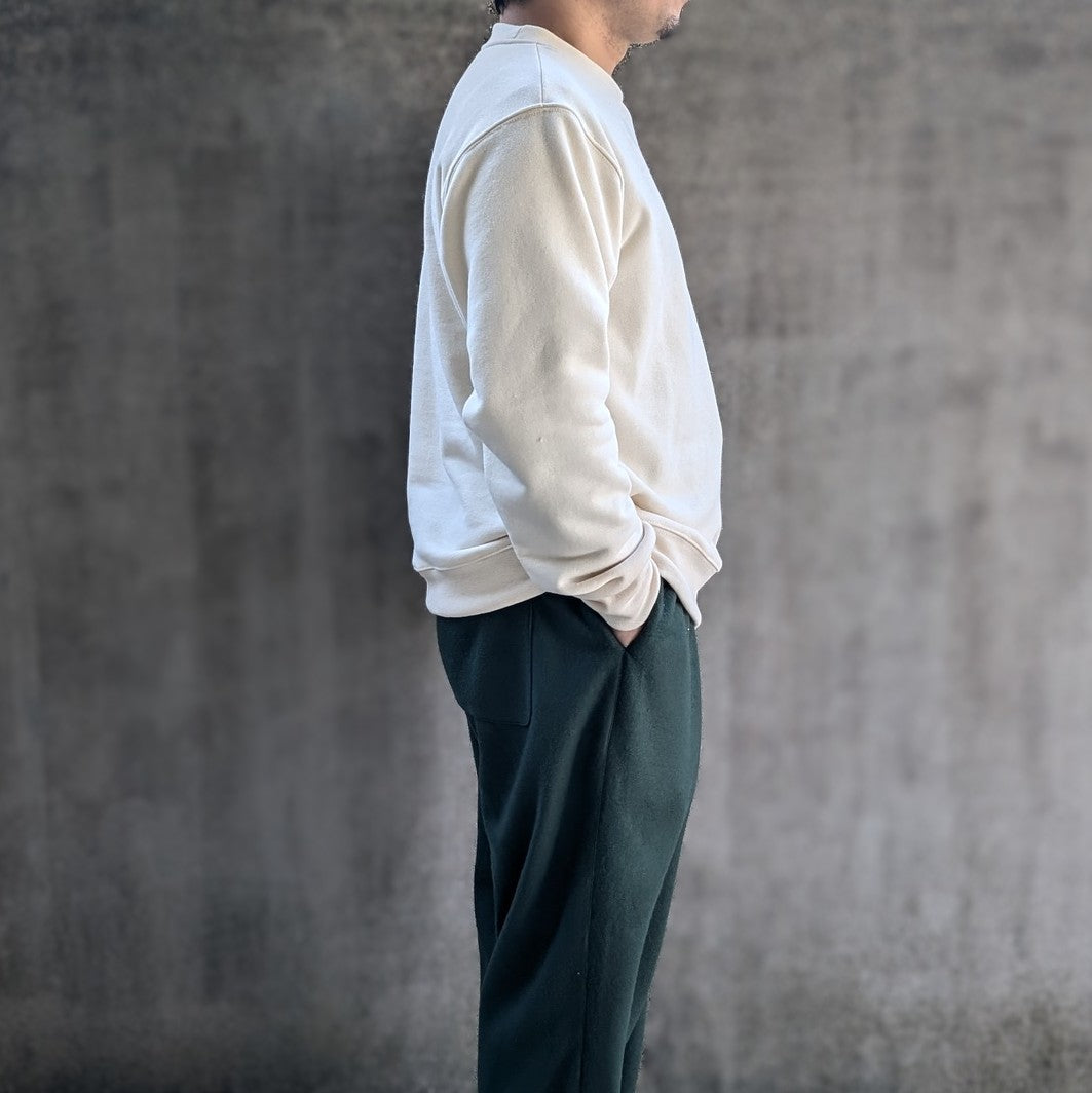 <修繕リメイク> 国産吊り編み生地のスウェット クルーネック トップス トレーナー