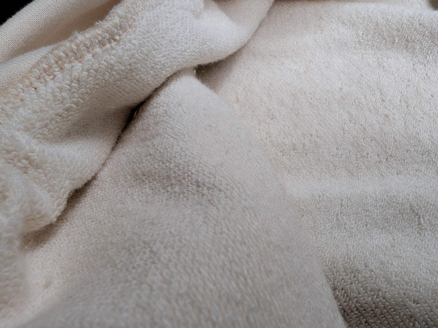 <修繕リメイク> 国産吊り編み生地のスウェット クルーネック トップス トレーナー