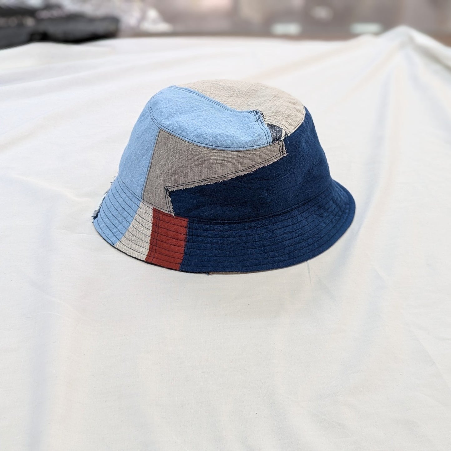 備後節織 パッチワーク バゲットハット