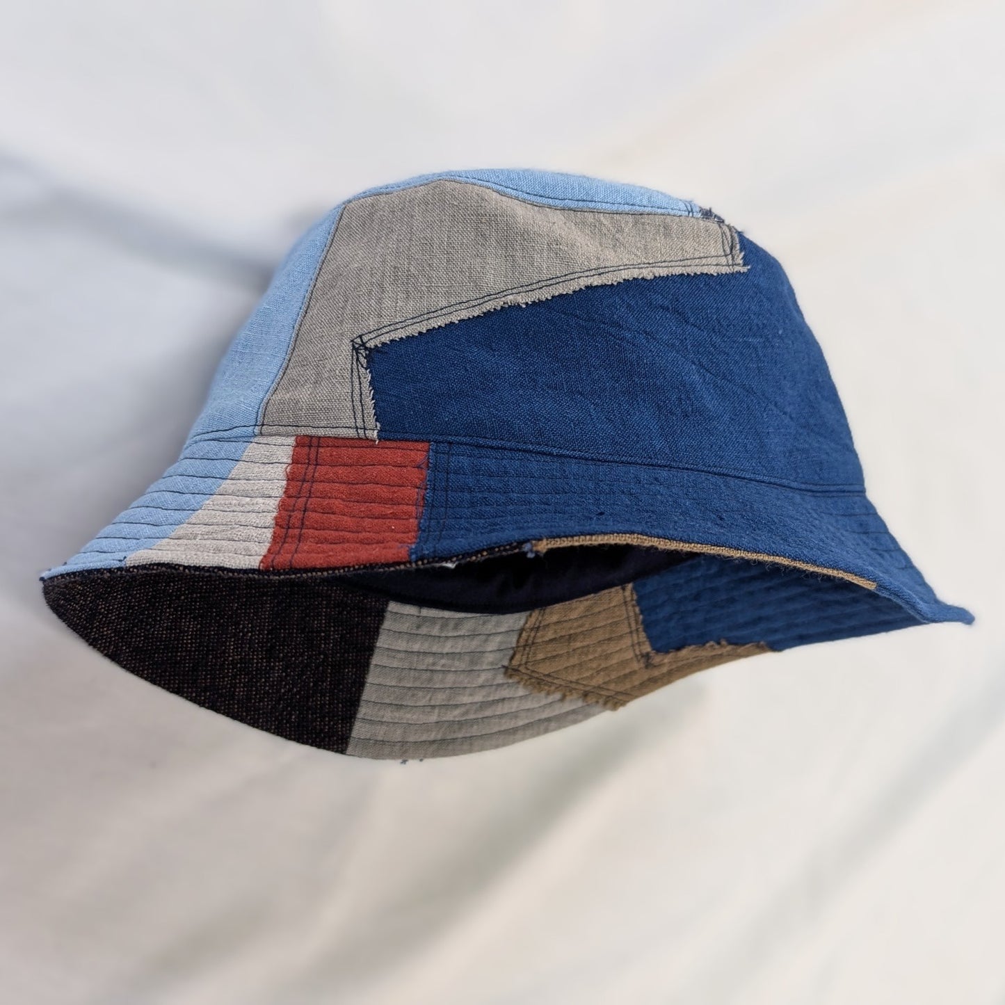 備後節織 パッチワーク バゲットハット