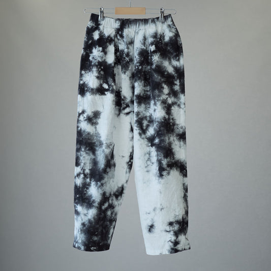 ＜OSOCU＞知多木綿 黒むら染め バルーンパンツ 名古屋黒紋付染