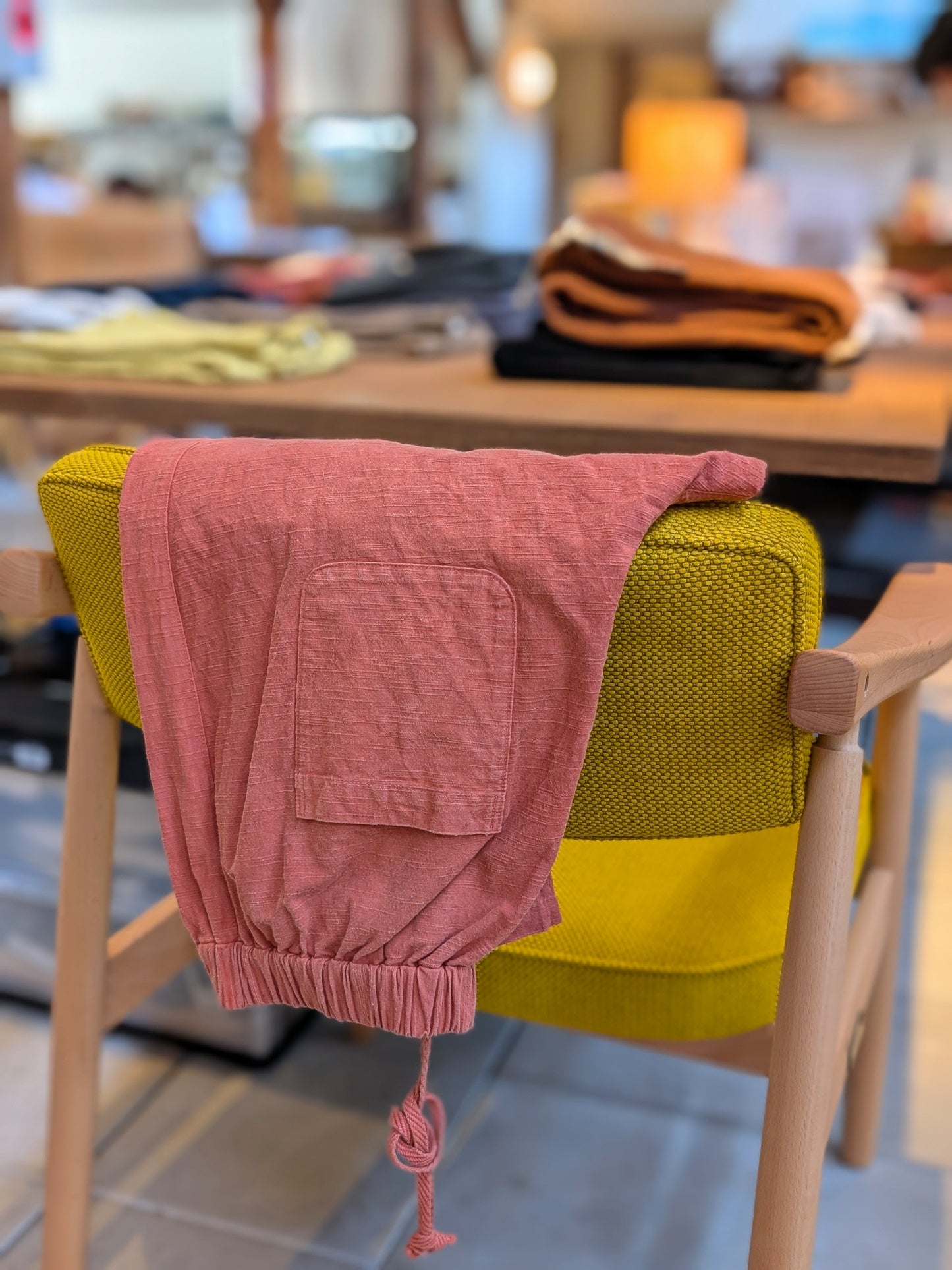 <OSOCU> ローカル顔料染色 朱泥土染め 知多木綿 バルーンパンツ