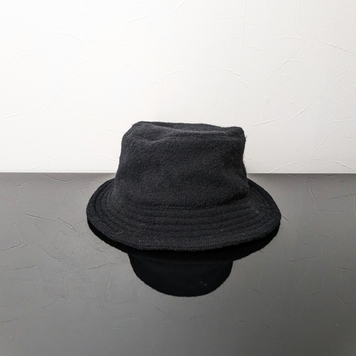 尾州ウール 毛七フランネル バゲットハット 再生羊毛（リサイクルウール） ブラック