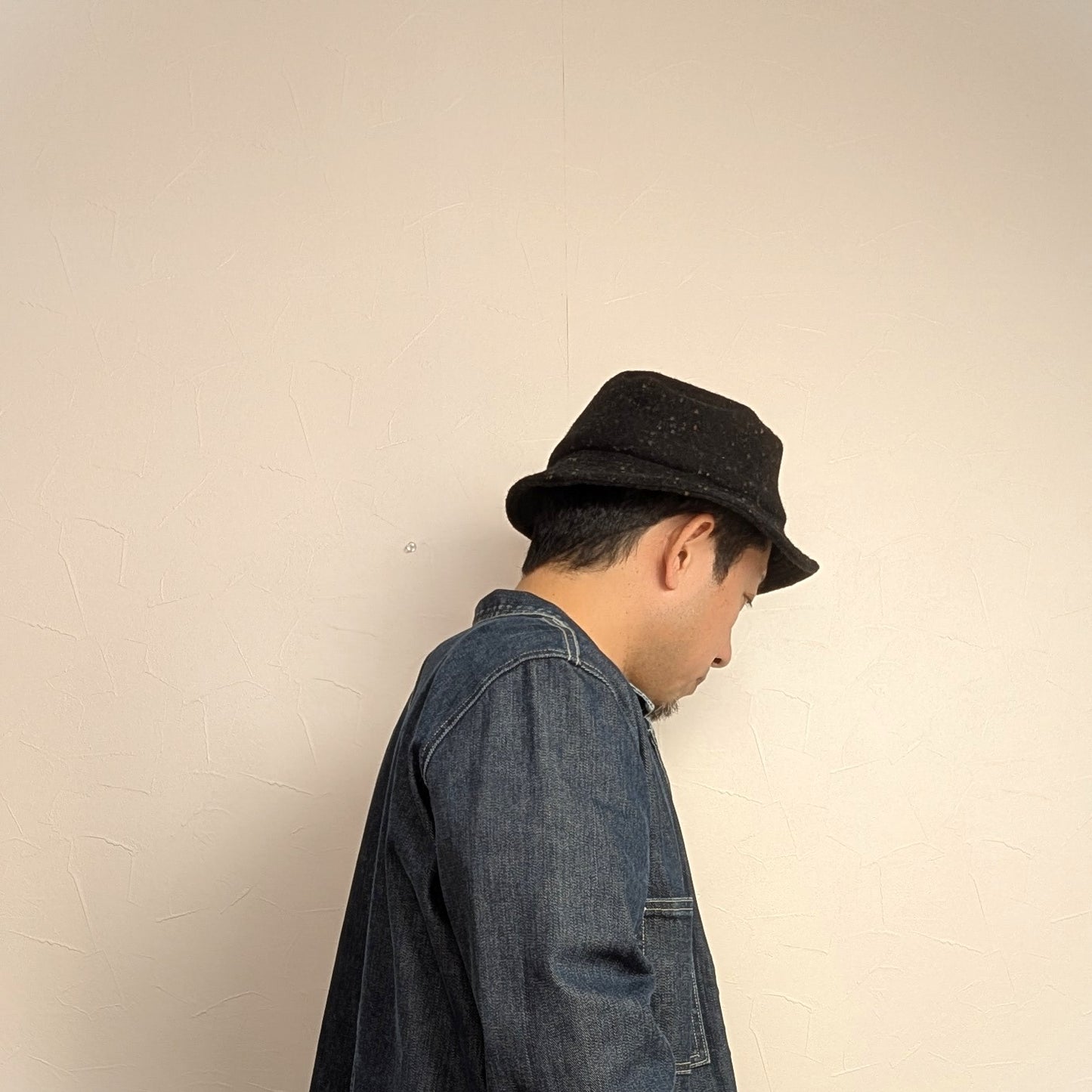 尾州ウール 毛七ブランケット バゲットハット 再生羊毛（リサイクルウール）