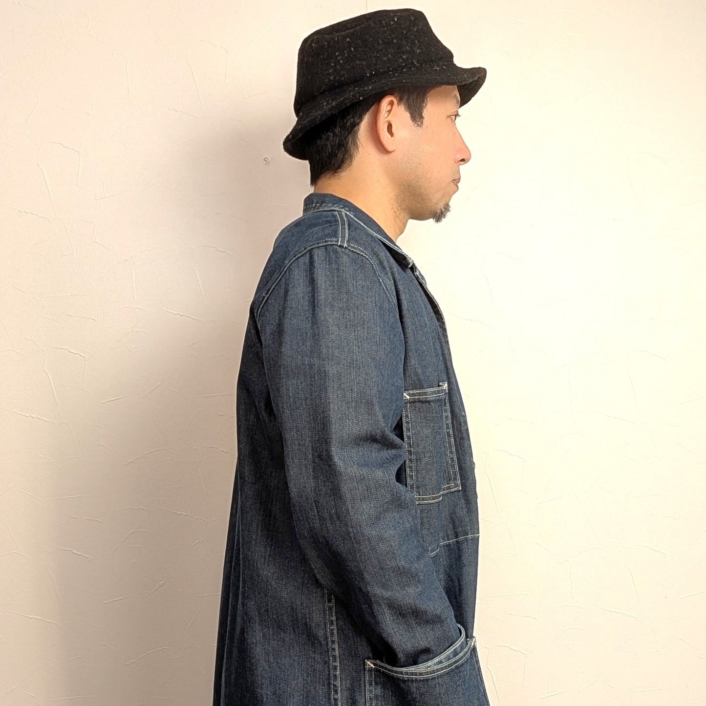 尾州ウール 毛七ブランケット バゲットハット 再生羊毛（リサイクルウール）