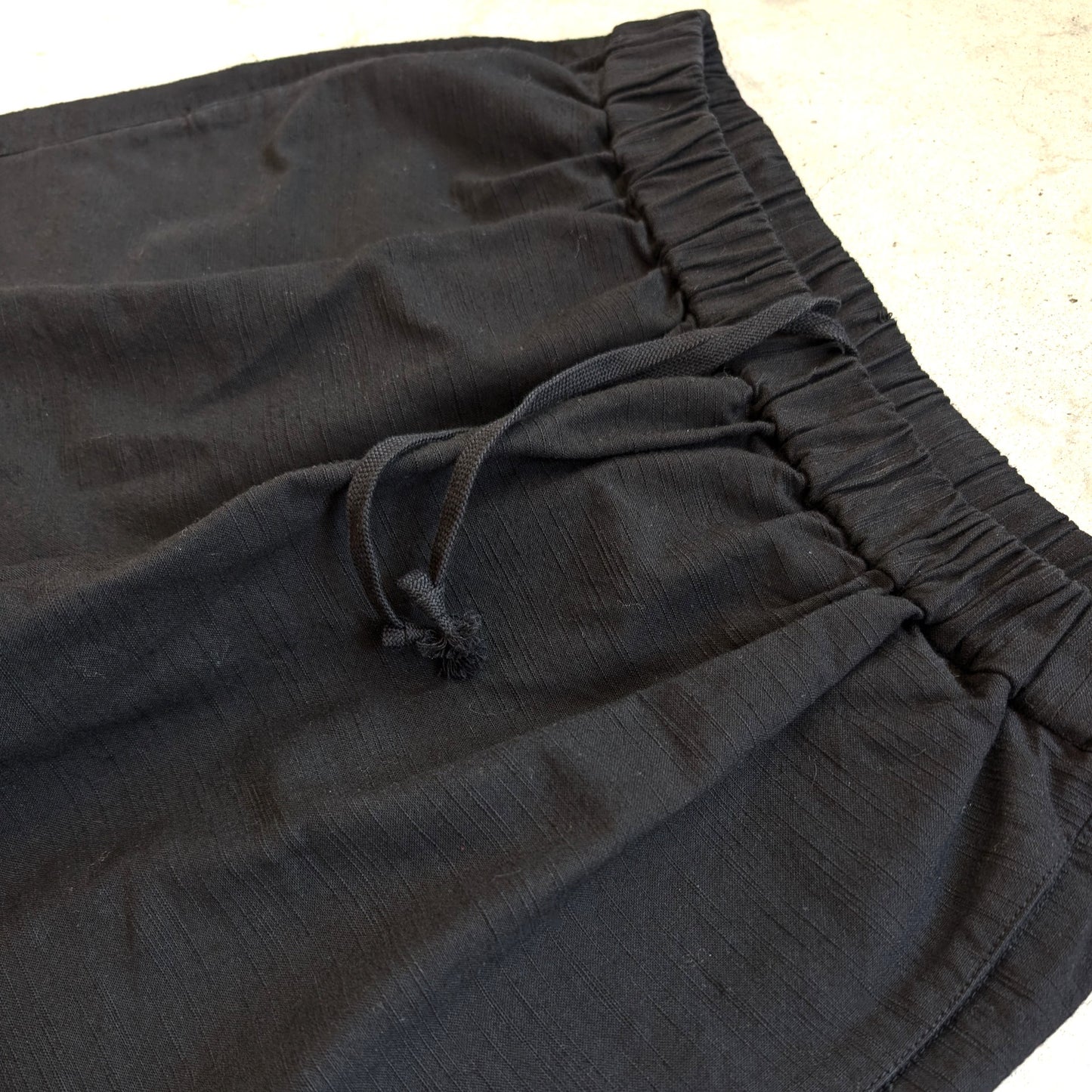 知多木綿 名古屋黒紋付染バルーンパンツ 「ヨハク」 黒