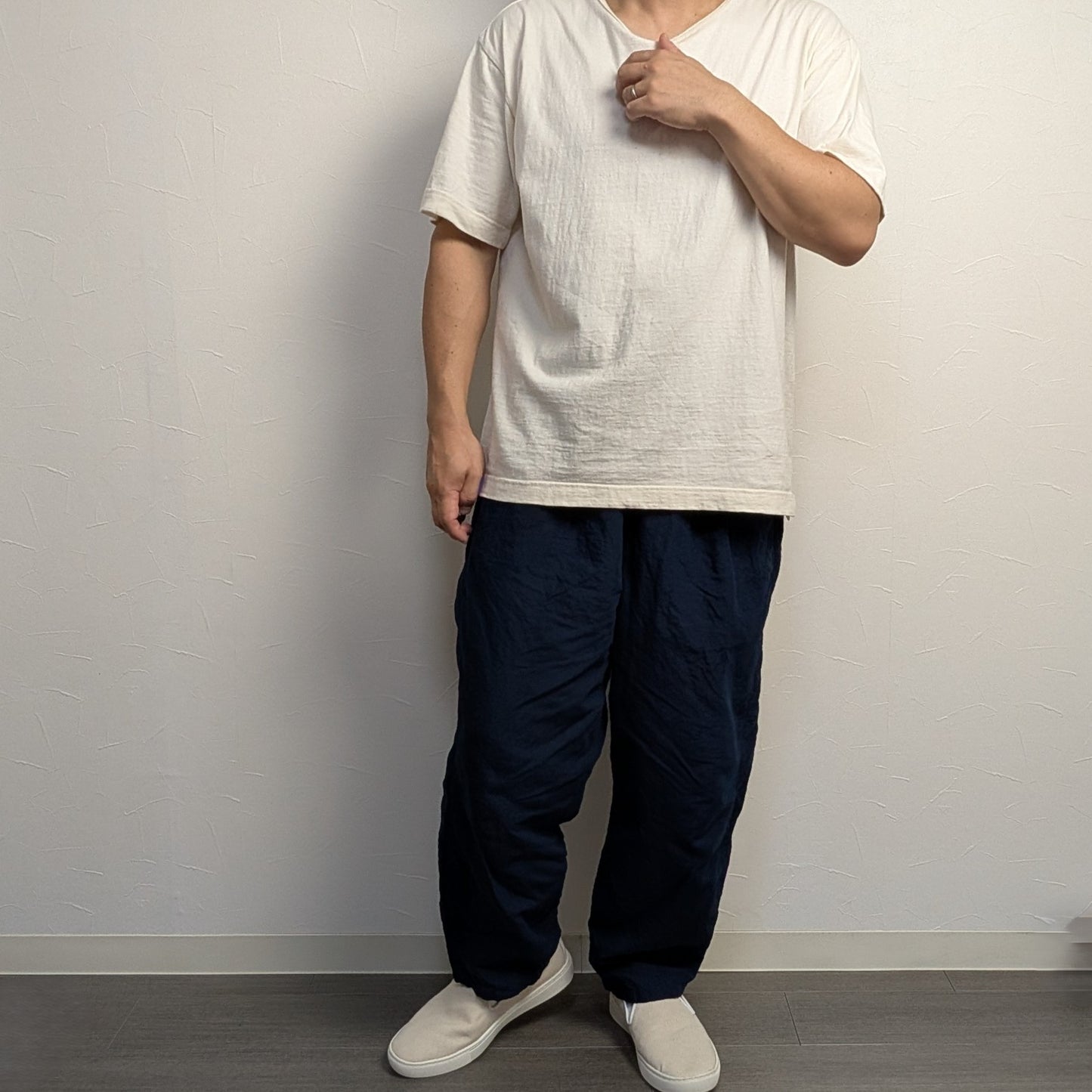 知多木綿 別注ヘンプコットン ヨハクパンツ 伝統色染 濃紺