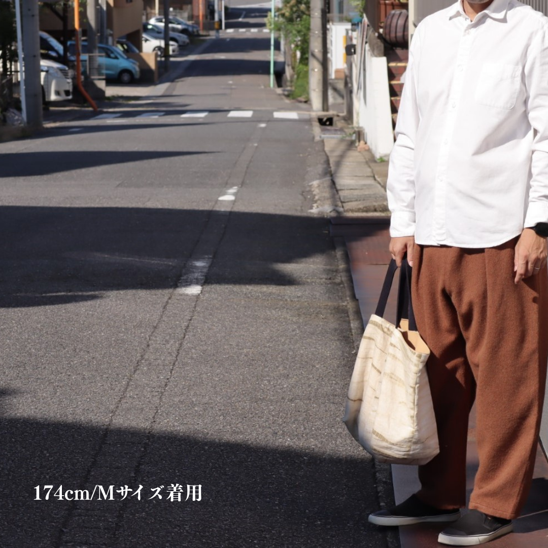 尾州ウール 毛七フランネル ヨハクパンツ 再生羊毛（リサイクルウール）