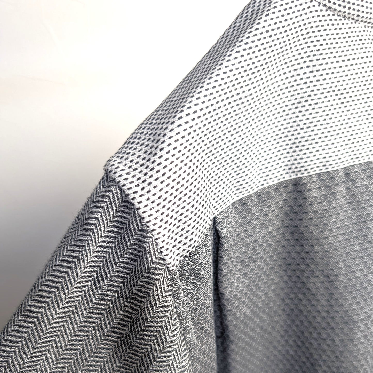 <OSOCU> 一点物 知多木綿 ドビー織 クレイジーパターン バンドカラーシャツ