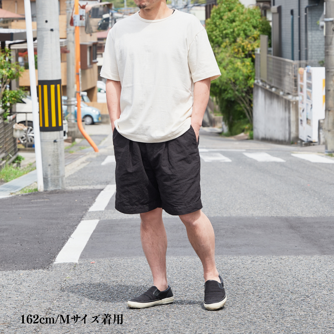 <2026/4/18販売開始>受注生産　尾州小寸丸胴編み Ｔシャツ