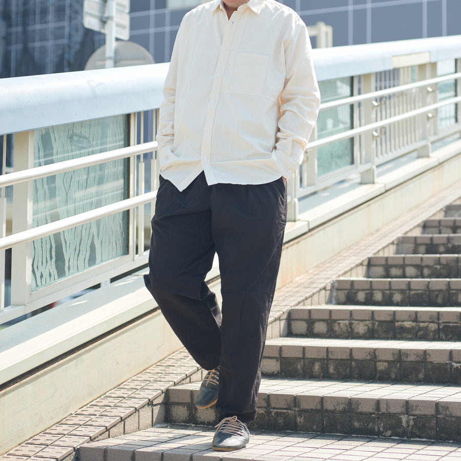 OSOCU＞知多木綿 バルーンパンツ 名古屋黒紋付染 Chita-momen