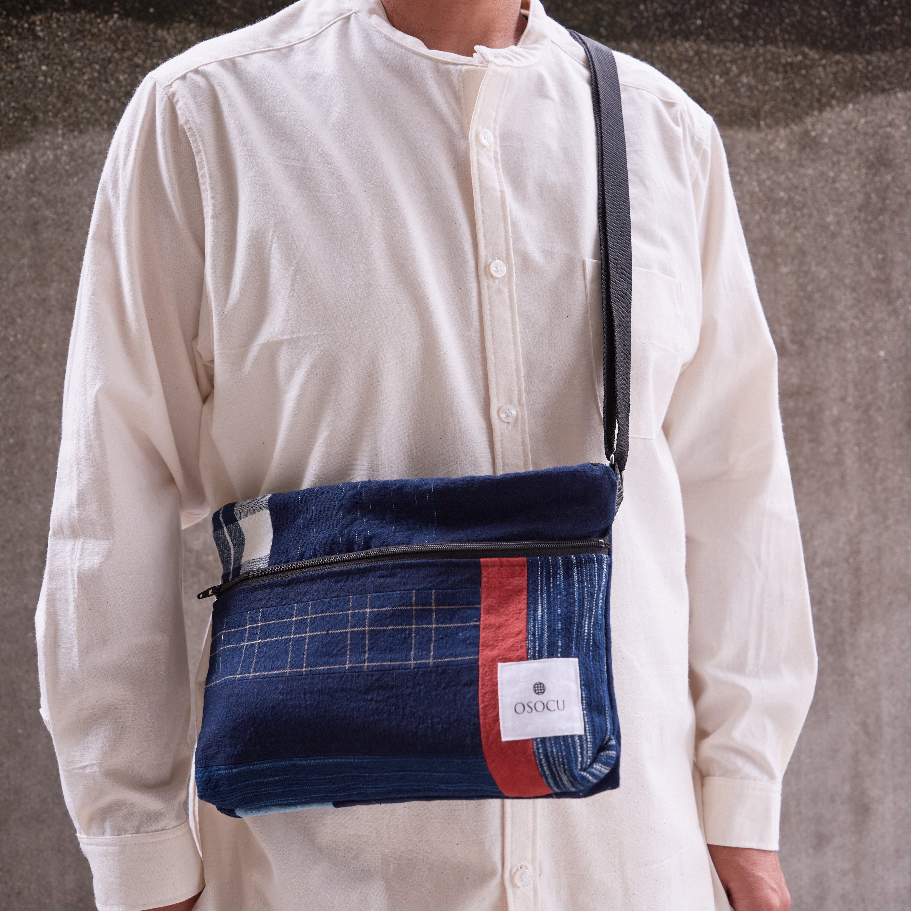 備後節織 パッチワーク サコッシュ バッグ No.002 – OSOCU