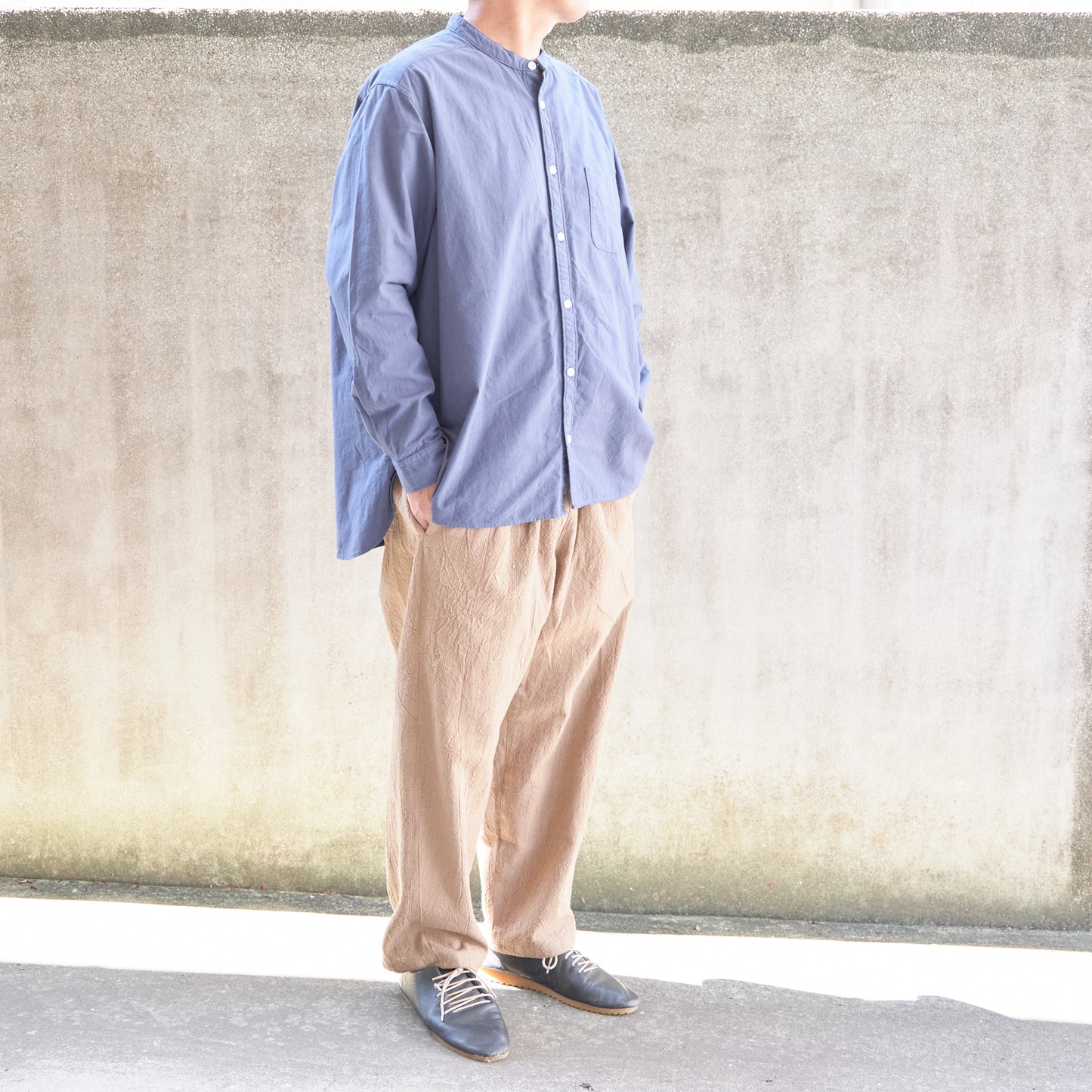 ＜限定生産＞備後節織 柿渋染め バルーンパンツ