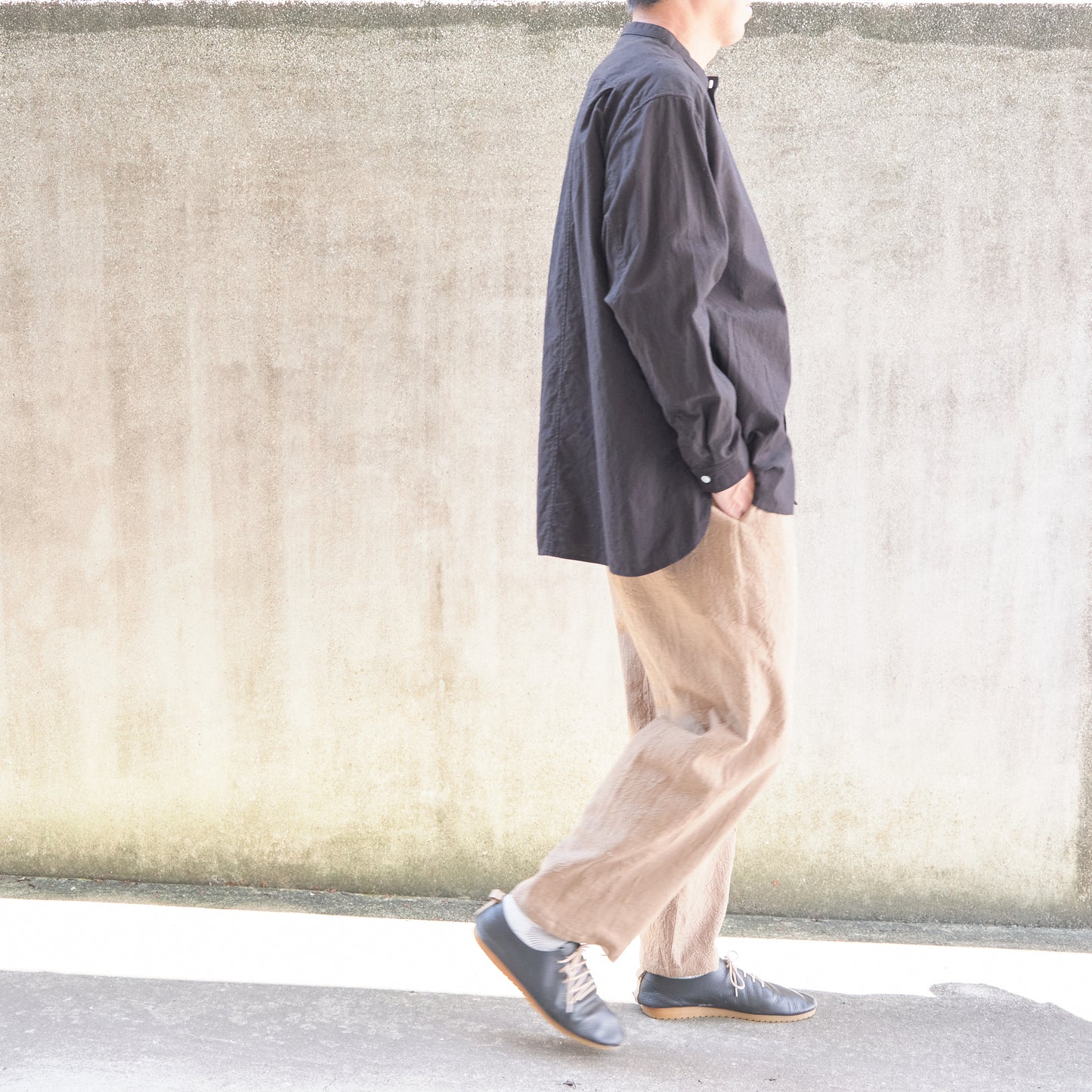 ＜限定生産＞備後節織 柿渋染め バルーンパンツ