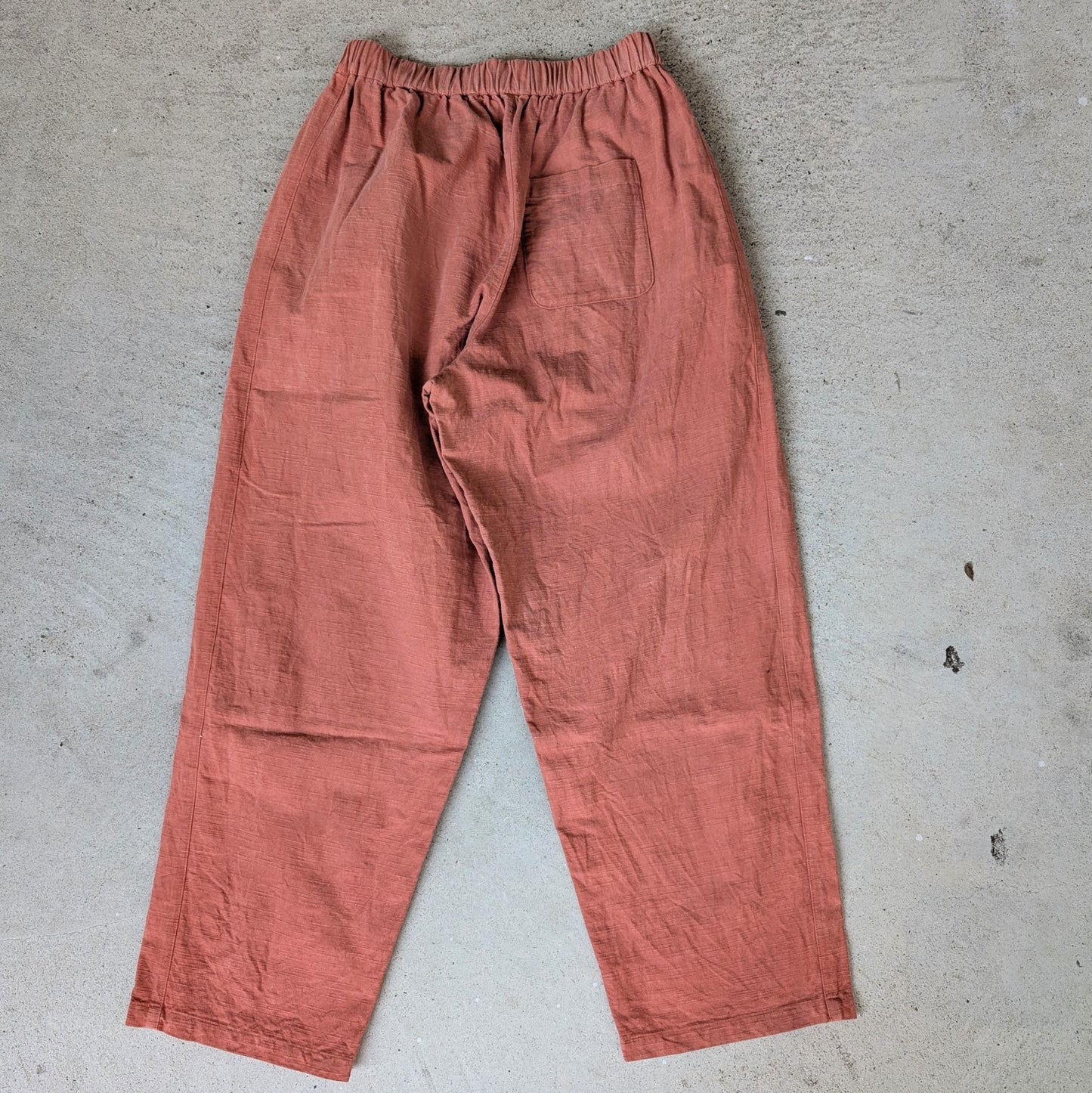 <OSOCU> ローカル顔料染色 朱泥土染め 知多木綿 バルーンパンツ
