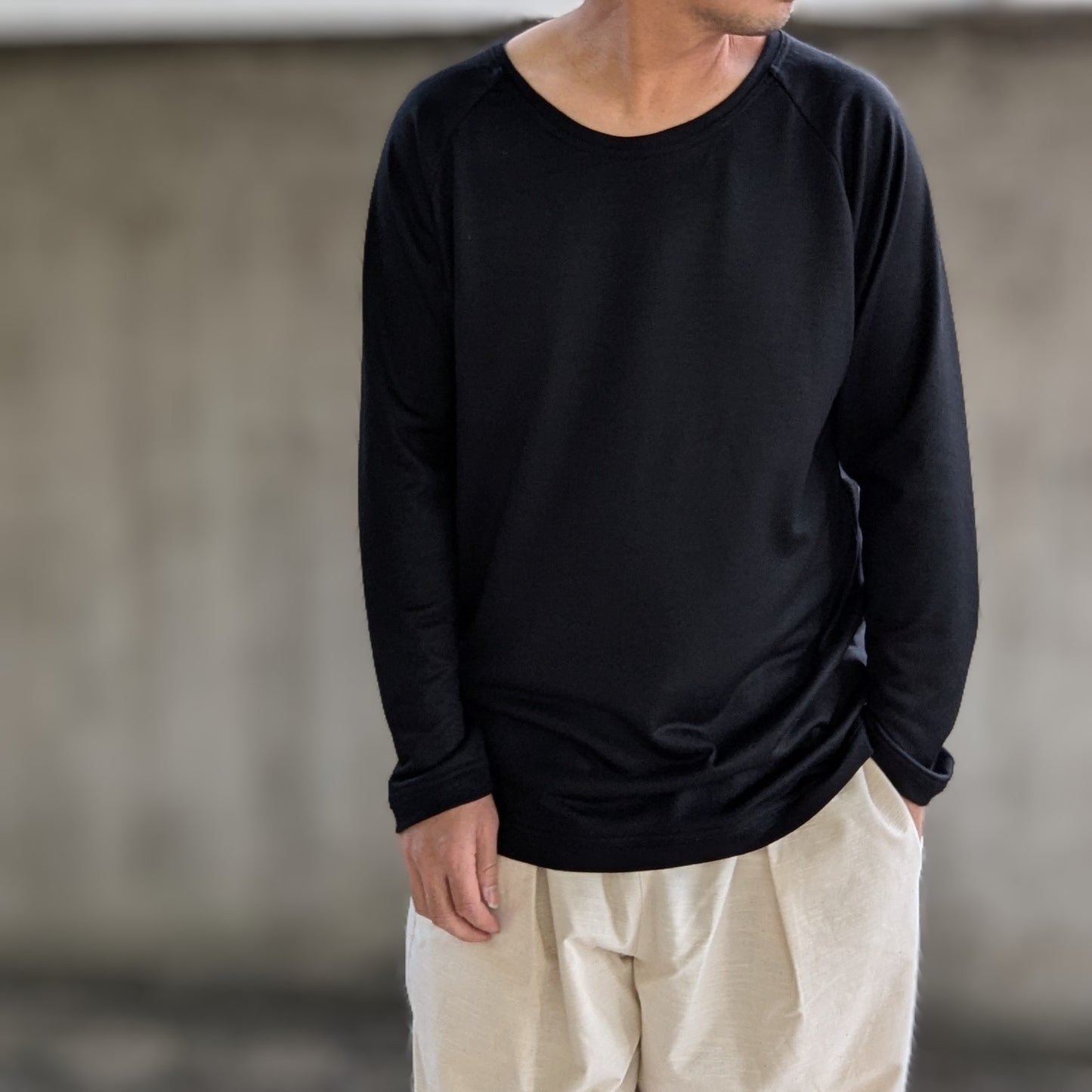 ＜参加企画＞ 受注生産 尾州ウール Super140 メリノウール100％ インナーTシャツ