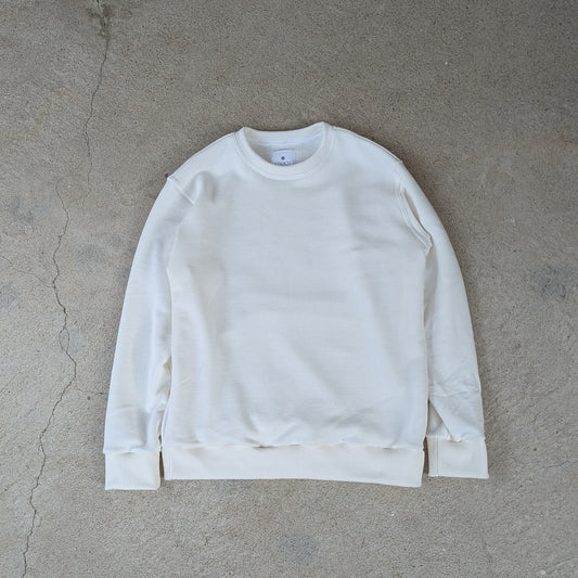 <OSOCU> 国産吊り編み生地のクルーネックスウェット　