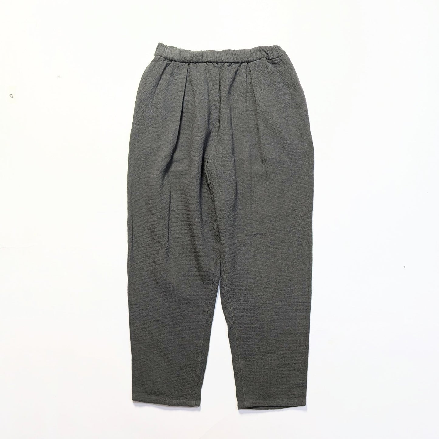 <OSOCU> 伝統色染め 柳煤竹色 知多木綿 タテ12/1ヨコ6/1シャトル織パンツ