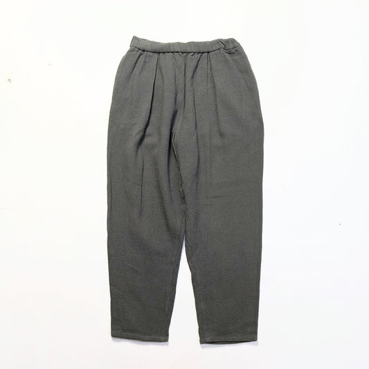<OSOCU> 伝統色染め 柳煤竹色 知多木綿 タテ12/1ヨコ6/1シャトル織パンツ