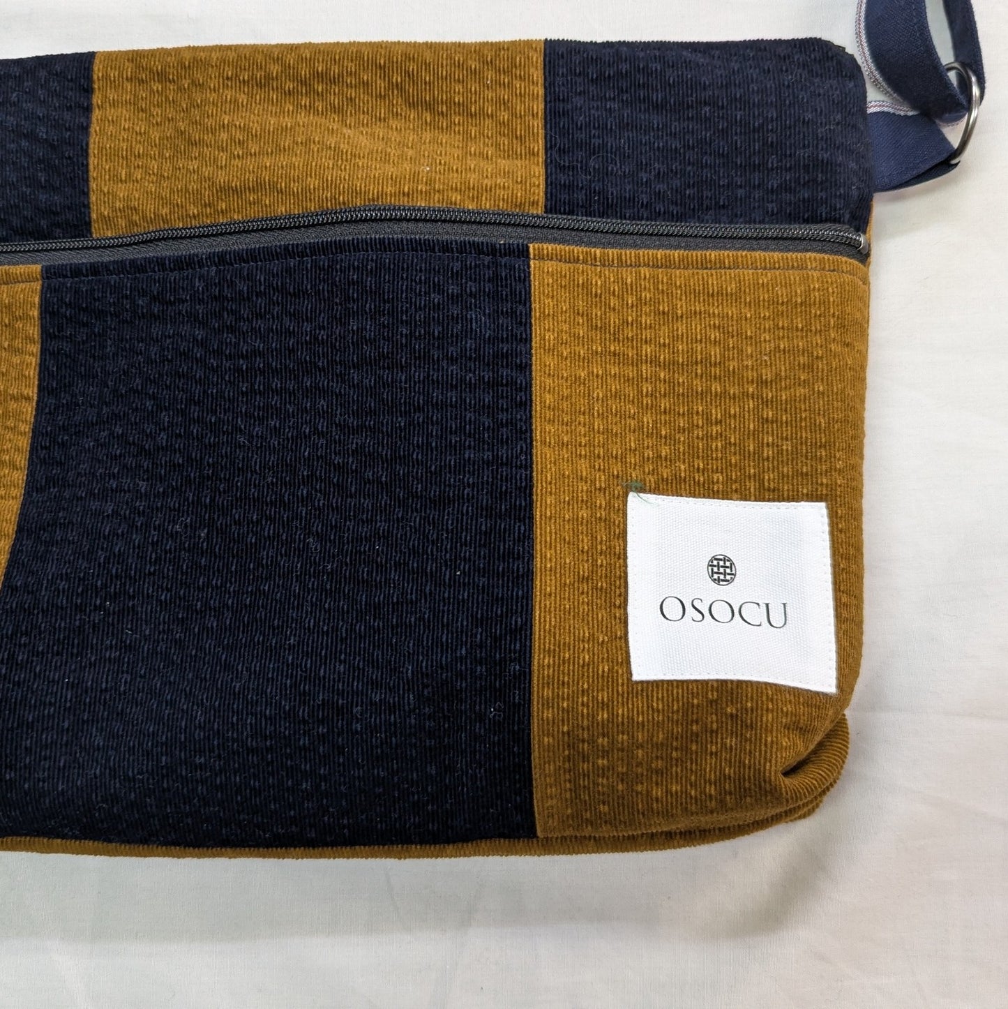 コーデュロイ生地 パッチワーク サコッシュ バッグ .002