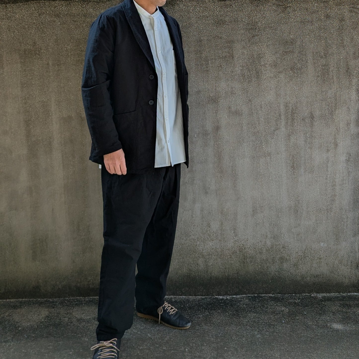 ＜OSOCU＞知多木綿 名古屋黒紋付染 イージージャケット 受注生産