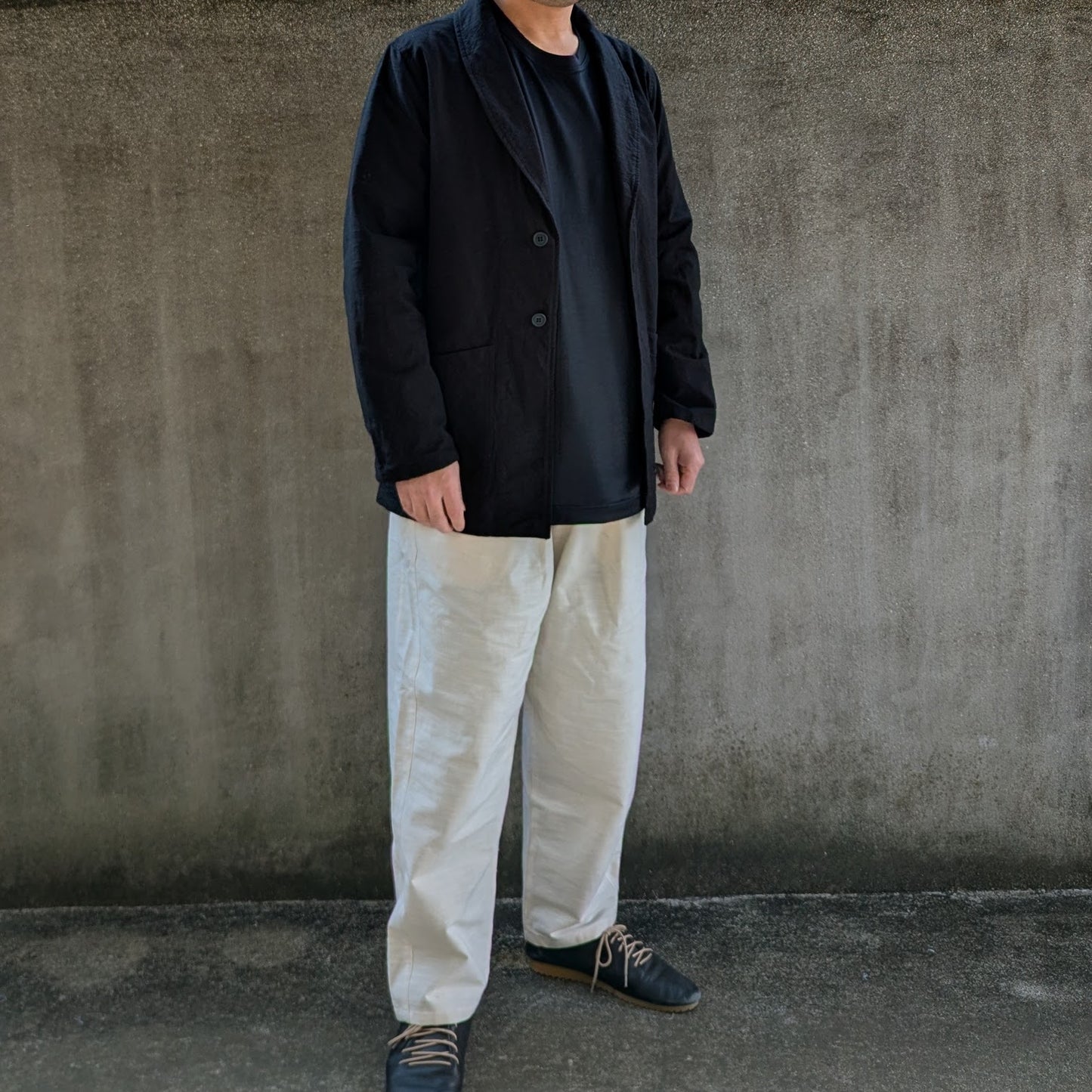 ＜OSOCU＞知多木綿 名古屋黒紋付染 イージージャケット 受注生産