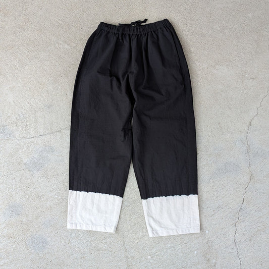 ＜OSOCU＞知多木綿 名古屋黒紋付染バルーンパンツ スソノコシ