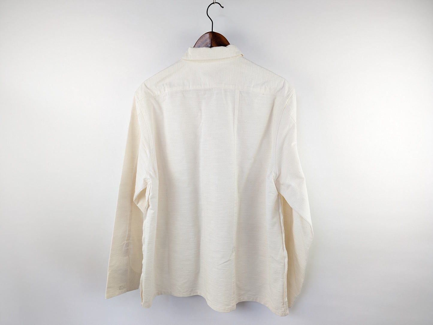 <OSOCU> 知多木綿 無漂白無染色 オープンカラーシャツジャケット カバーオール
